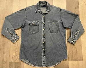 Vintage Polo Ralph Lauren Herren blau Denim Metallknopf Hemd - Medium - Bild 1 von 4