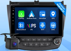 Apple CarPlay Android 13 Car Stereo Radio GPS Navi FM For 2003-2007 Honda Accord - Picture 1 of 24