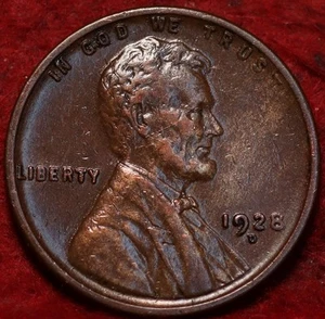 Uncirculated 1928-D Denver Mint Copper Lincoln Wheat Cent - Picture 1 of 2