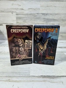 Creepshow 1 + Creepshow 2 VHS Tape Lot Cult Horror 80s Horror VHS - Picture 1 of 10