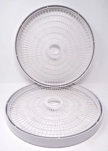 NESCO LT-2SG PLASTIC 13.5" ADD-A-TRAY 2-PACK GRAY/WHITE, MADE IN USA - NICE! - Picture 1 of 1