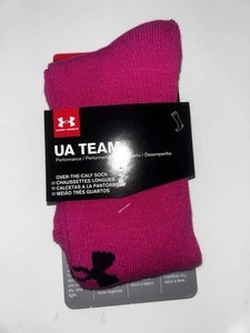 Nuove calze Under Armour sport calcio baseball softball rosa giovani grandi 1-4 - Foto 1 di 3