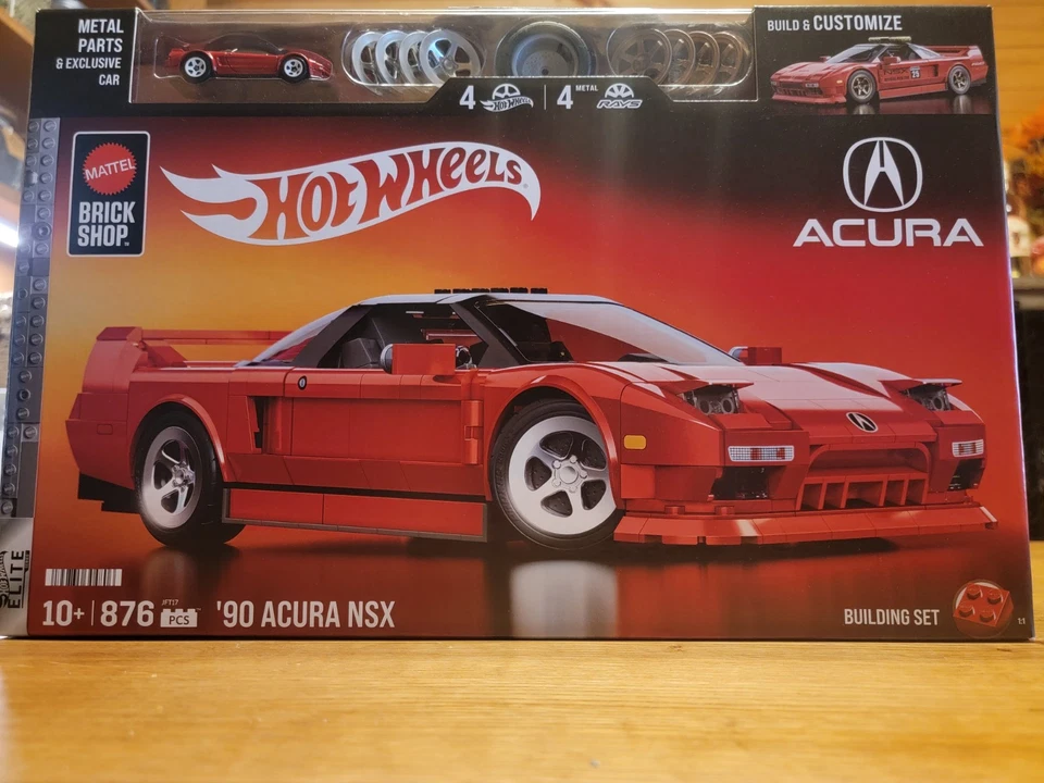 Juguete de construcción Mattel Brick Shop Hot Wheels Elite Series ’90 Acura NSX Foto 1 de 2