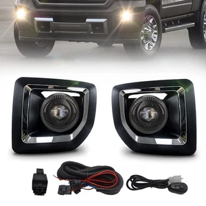 LED Fog Lights for 2015-2019 GMC Sierra 2500HD 3500HD Kit w/ Switch & Wiring - Picture 1 of 7