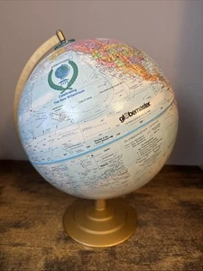 Vintage Globemaster 12 Inch Diameter Globe Raised Relief Topography from 2000 - Picture 1 of 3