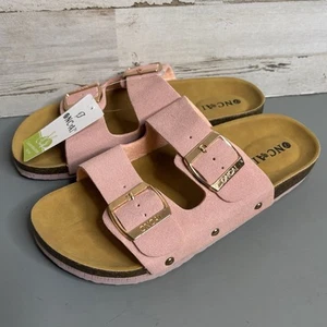 NWT ONCAI Women’s Pink Buckle Strap Sandals Sz 7 - Picture 1 of 3