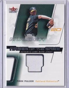 Mark Mulder 2002 Fleer Genuine NNO "Names of the Game" Jersey Oakland Athletics - Picture 1 of 2
