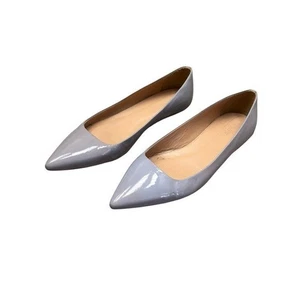 J. Crew Women’s Patent Leather Pointed Toe Gray Women's Flats Size 10.5 - Picture 1 of 9
