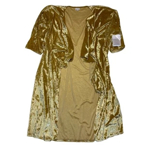 LuLaRoe Mujer Kimono Talla Grande Shirley Plumero Elegante Terciopelo Plus 18-22 Nuevo con Etiquetas - Imagen 1 de 5