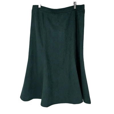 Maxi Falda Jason Wu Mujer Imitación Gamuza L Verde Línea A Clásica Vacaciones Mínima Foto 1 de 4