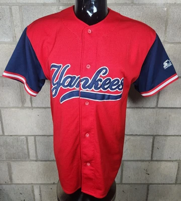 Camiseta deportiva de iniciación MLB New York Yankees vintage roja y azul para hombre talla grande Foto 1 de 4