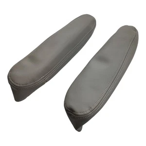 2PCS For Toyota Sequoia 2001 2002 2003-2007 Leather Seat Armrest Cover Gray - Picture 1 of 7