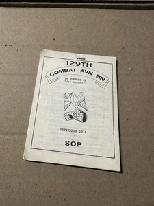 Vintage US Army 129th Combat Aviation Battalion SOP Booklet 1976 -V06 - Bild 1 von 6