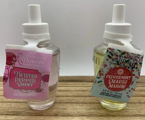 Lot Of 2 BBW Wallflower Refills Twisted Peppermint & Peppermint Marshmallow NEW - Picture 1 of 5