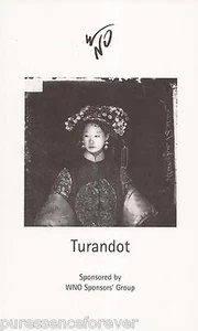 WELSH NATIONAL OPERA: TURANDOT (May-June 2011) Programme - Foto 1 di 1