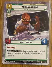 STAR WARS UNLIMITED TCG SPARK OF REBELLION HYPERSPACE RARE: ADMIRAL ACKBAR