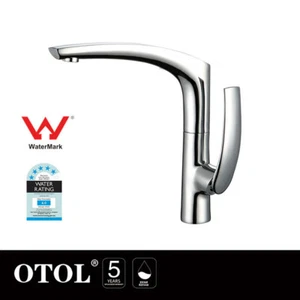 OTOL WELS Kitchen Handle Faucet Fashion Chrome Lead Free Brass Mixer Water Taps - Picture 1 of 5