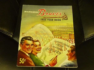 1955 MILWAUKEE BRAVES BASEBALL YEARBOOK  EX - Picture 1 of 1