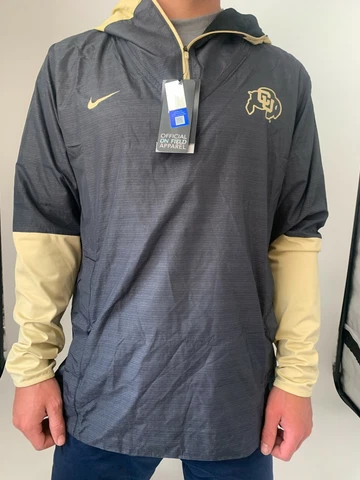 Nike Mens Univ of Colorado Buffaloes 1/4 Zip Pullover Jacket Medium Cover
