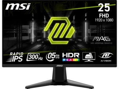MSI 25" 300 Hz Rapid IPS FHD Monitor 0.5ms Adaptive Sync 1920 x 1080 MAG 255XF - Image 1 of 4