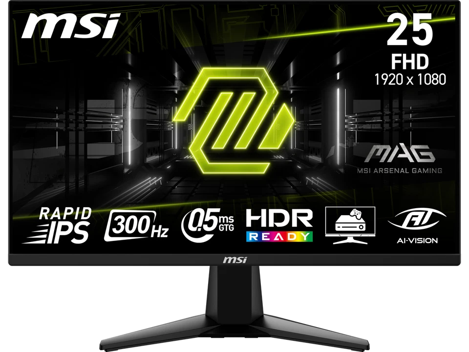 MSI 25" 300 Hz Rapid IPS FHD Monitor 0.5ms Adaptive Sync 1920 x 1080 MAG 255XF - Image 1 of 4