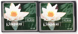 Lot Of 2x Kingston 1GB CF/1GB CF Compact Flash Camera Memory Cards - Picture 1 of 2