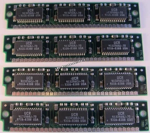 4 Stück/pcs - SIMM Modul 30pol. 256K x 9 - 70ns SIMM Module 30 pin - A28/3352 - Bild 1 von 2