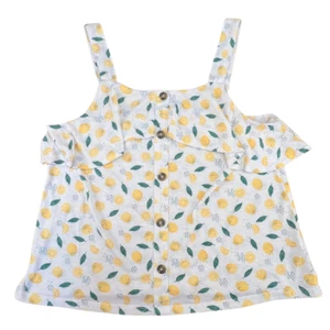 Top Wallflower Cami XL Estampado Limón Botón Frontal Volantes Verano Cítricos - Imagen 1 de 9