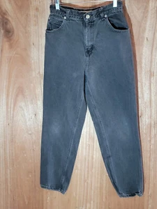 faded glory jeans girls size 16 regular tapered high rise denim charcoal gray - Picture 1 of 10