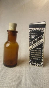 Vintage Denardo One Action Ink & Stain Eradicator Bottle & Box - Picture 1 of 9