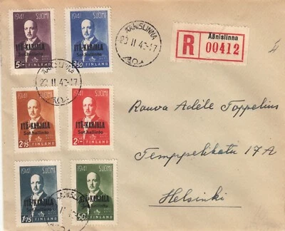 East Karelia War Time President Risto Ryti Complete FDC Set 1942 - Image 1 of 2