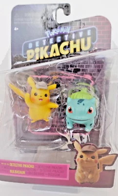 Pokemon Detective Pikachu PIKACHU & BULBASAUR Mini Pack de 2 Figuras Sin Caja Youtube Foto 1 de 4