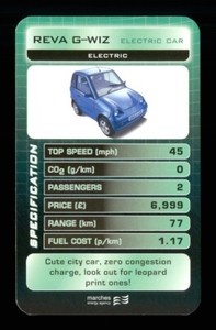 1 x info card Eco Vehicle REVA G-WIZ ELECTRIC CAR - R014