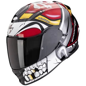 Scorpion Exo-491 Pirate Rot Integralhelm Motorradhelm klappbares Sonnenvisier - Bild 1 von 12