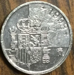1998 SPAIN 1 PESETA COIN - Picture 1 of 2