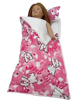 Bonito saco de dormir para perro cachorro se adapta a muñecas American Girl ropa para muñeca de 18" rosa Foto 1 de 3