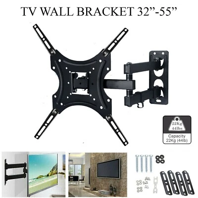 TV Wall Bracket Stand Tilt & Swivel for 32 37 40 42 43 50 55 Inch Monitor LCD UK - Image 1 of 4