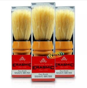 3x Erasmic Superior Quality Pure Natural Bristle Smooth Close Shave Brush
