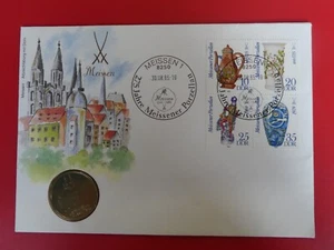 Numisbrief, DDR, 5 Mark, 275 Jahre Meissener Porzellan, 1983, original - Bild 1 von 4