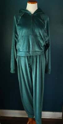 Victorias Secret On Point Luxe бирюзово-зеленый велюр бриллиант 2 шт. Спортивный костюм размер M - Изображение 1 из 4