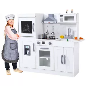 Super Large Cooking Pretend Play Kitchen Sets Kids Wooden Playset Toys Gifts - Picture 1 of 7