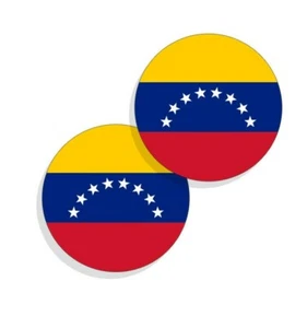 Pegatinas Bandera Venezuela Calcomanías Bandera Redondas Interior Exterior 4 Círculos Venezuela - Imagen 1 de 4