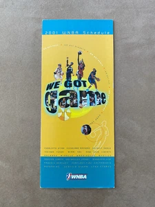 WNBA 2001 League Schedule Brochure Womens Women Pro Basketball - Picture 1 of 3
