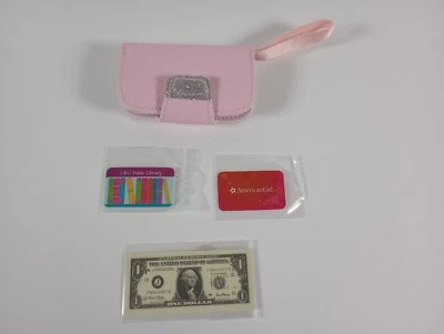 American Girl Truly Me Meet Accessories Purse Dollars Credit Card Library Card - Image 1 of 4