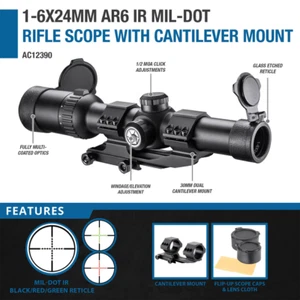Barska 1-6x 24mm IR Tactical Rifle Scope waterproof fogproof shockproof AC12390 - Picture 1 of 7