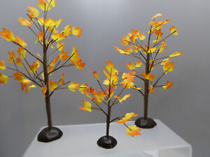 Dept 56 Halloween - Autumn Maple Leaves-Yellow/light Orange - set of 3 #810845