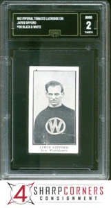 1912 C61 IMPERIAL LACROSSE CZARNO-BIAŁY #36 JAMES GIFFORD GMA 2 X1001169-574 - Zdjęcie 1 z 2