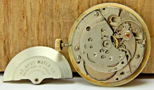 Vintage Helbros 1363 automatic 17 jewel men's wrist movement w/ Whirlpool dial - Picture 1 of 4