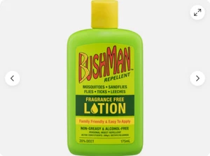 Bushman REPELLENT LOTION - 175ml - 20% DEET - FREE SHIP in Australia - Picture 1 of 2