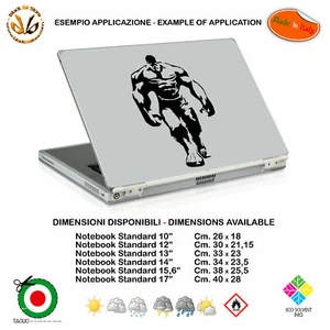 Hulk incredibile comic adesivo notebook tablet sticker pvc black white cropped - Bild 1 von 15